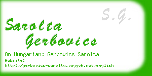 sarolta gerbovics business card